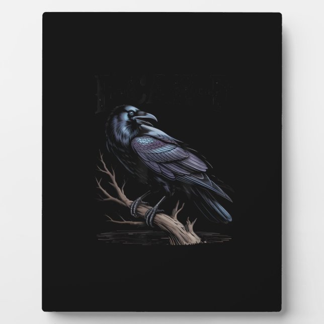 Crow, F-Caw-F Funny Bird Funny Quote Fotoplatte (Vorderseite)
