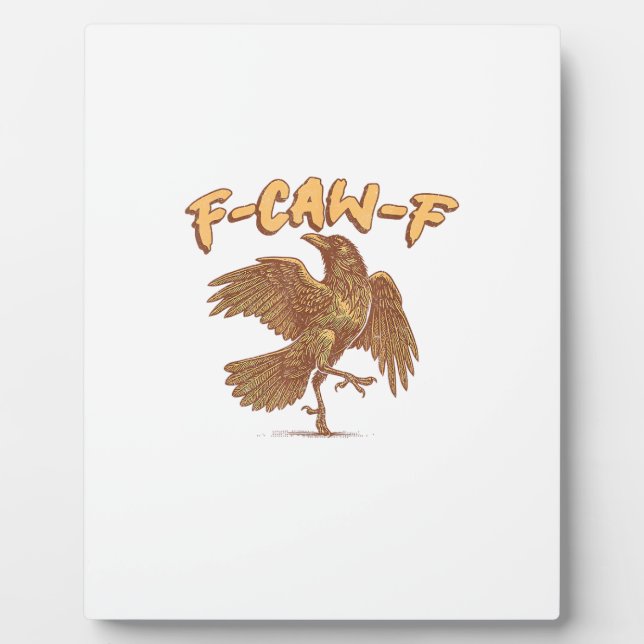 Crow F-Caw-F Funny Bird Raven Meme Fotoplatte (Vorderseite)