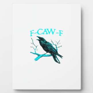 Crow F-Caw-F Funny Bird Retro Fotoplatte