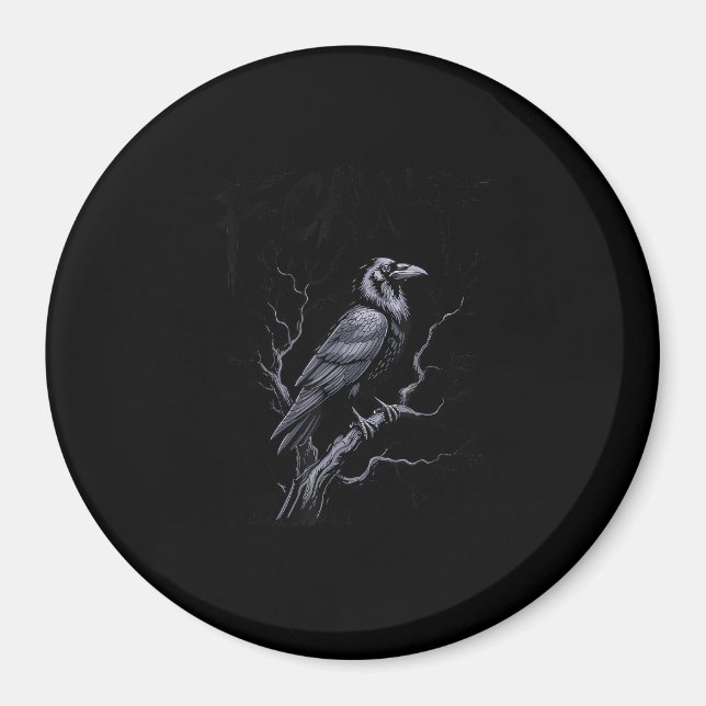 Crow F-Caw-F Funny Bird Saying Humor Meme Magnet (Vorne)