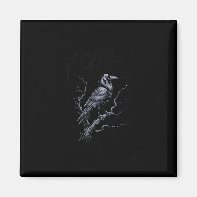 Crow F-Caw-F Funny Bird Saying Humor Meme Magnet (Vorne)