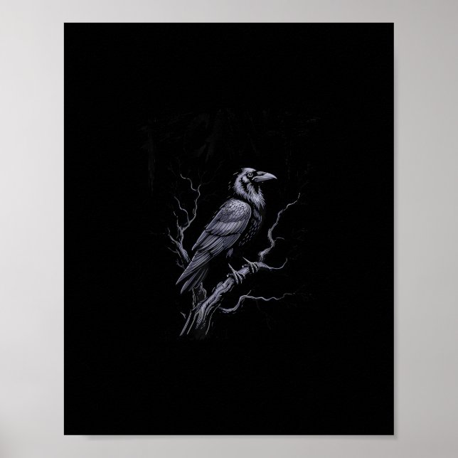 Crow F-Caw-F Funny Bird Saying Humor Meme Poster (Vorne)