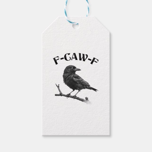 Crow F-CAW-F Halloween Geschenkanhänger (Vorderseite)