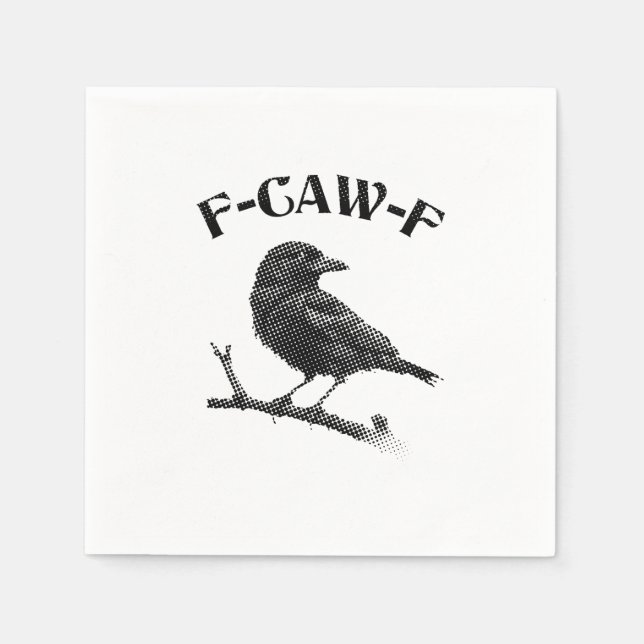Crow F-CAW-F Halloween Serviette (Vorderseite)