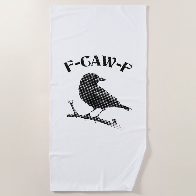 Crow F-CAW-F Halloween Strandtuch (Vorderseite)