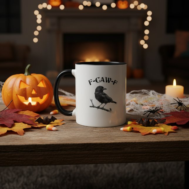 Crow F-CAW-F Halloween Tasse (Von Creator hochgeladen)