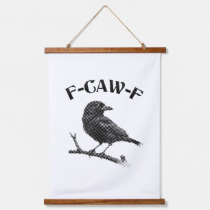 Crow F-CAW-F Halloween Wandteppich Mit Holzrahmen