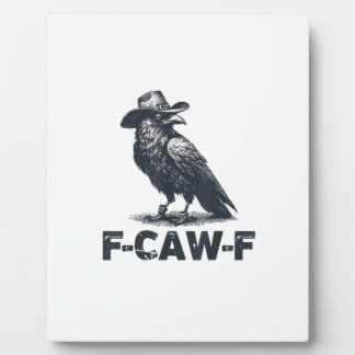 Crow F-Caw-F Retro Crow Lover Fotoplatte