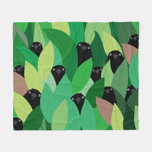 Crow Fleece Blanket essen (Vorderseite (Horizontal))
