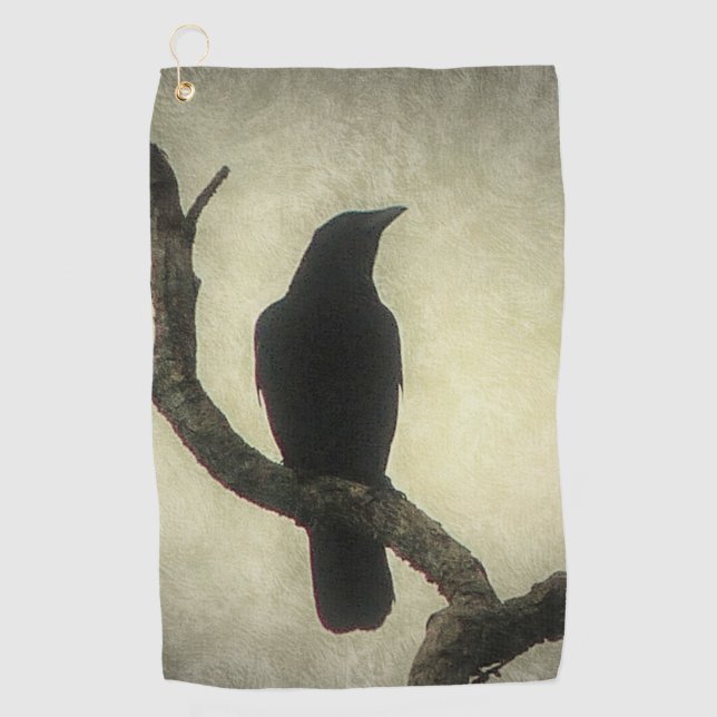Crow Golfhandtuch (Vorderseite)
