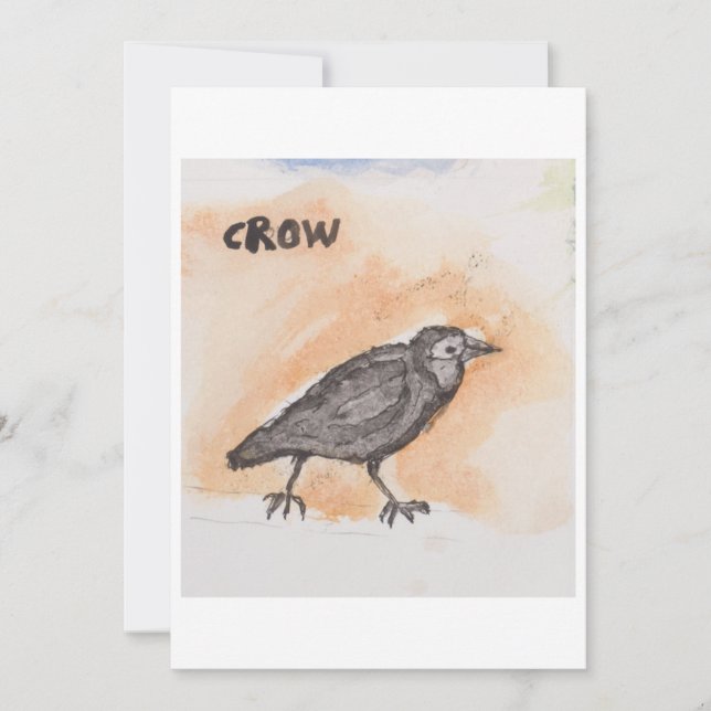 Crow Greeting Card Einladung (Vorderseite)
