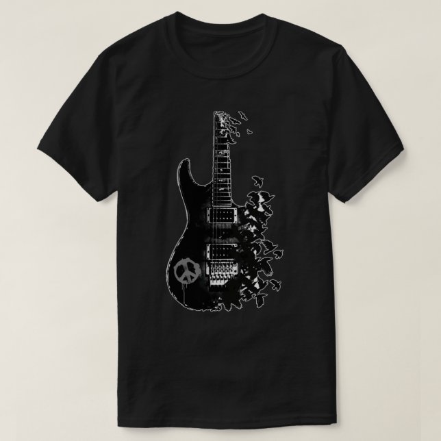 Crow Guitar T-Shirt (Design vorne)