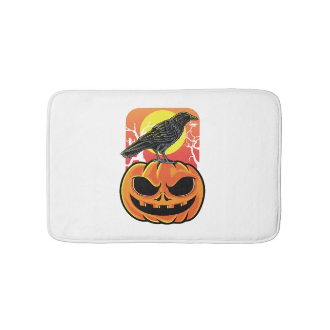 Crow Halloween Bird Watcher-Geschenk Badematte (Vorderseite)