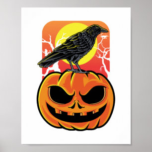 Crow Halloween Bird Watcher-Geschenk Poster