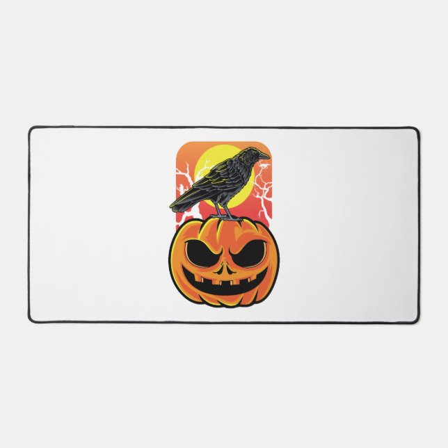 Crow Halloween Bird Watcher-Geschenk Schreibtischunterlage (Vorderseite)