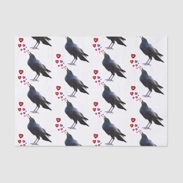 Crow Hearts Tissue Paper Seidenpapier (Vorderseite)