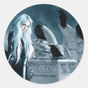 Crow-Hexenhecker Runder Aufkleber