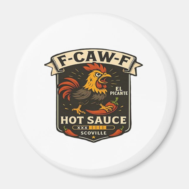 Crow Humor Funny Gothic F-Caw-F Magnet (Vorne)