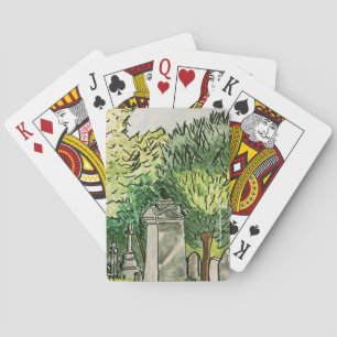 Crow im Friedhof, spielen Karten Spielkarten