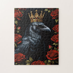 Crow in A Gold Crown Ruby-Rote Rosen Puzzle