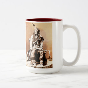 Crow indian, 1880 zweifarbige tasse