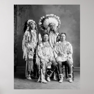 Crow Indian Group Portrait, Anfang der 1900er Poster
