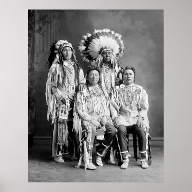 Crow Indian Group Portrait, Anfang der 1900er Poster (Vorne)