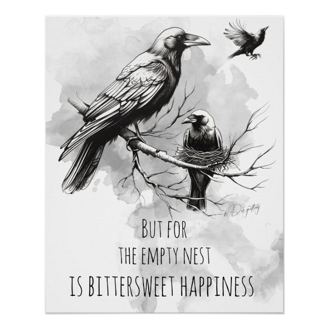 Crow Lover Empty Nest Poster (Vorderseite)