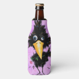 Crow mit Rose Flasche Cooler Spaß Flaschenkühler