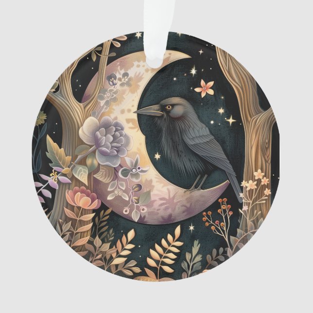 Crow Moon Acrylic Ornament (Vorderseite)