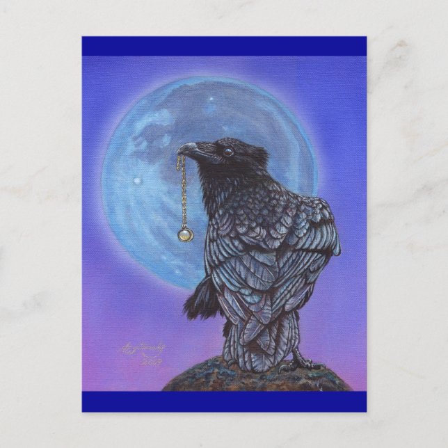 Crow Moon Postkarte (Vorderseite)