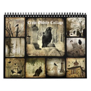 Crow Oddity Collage Calendar Kalender