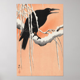 Crow on Snowy Branch von Ohara Koson (1900-1930) Poster