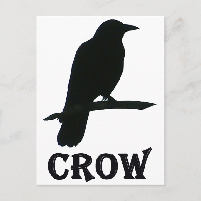 Crow Postkarte (Vorderseite)