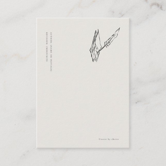 Crow-quilled page- Regency Correspondence Begleitkarte (Vorderseite)