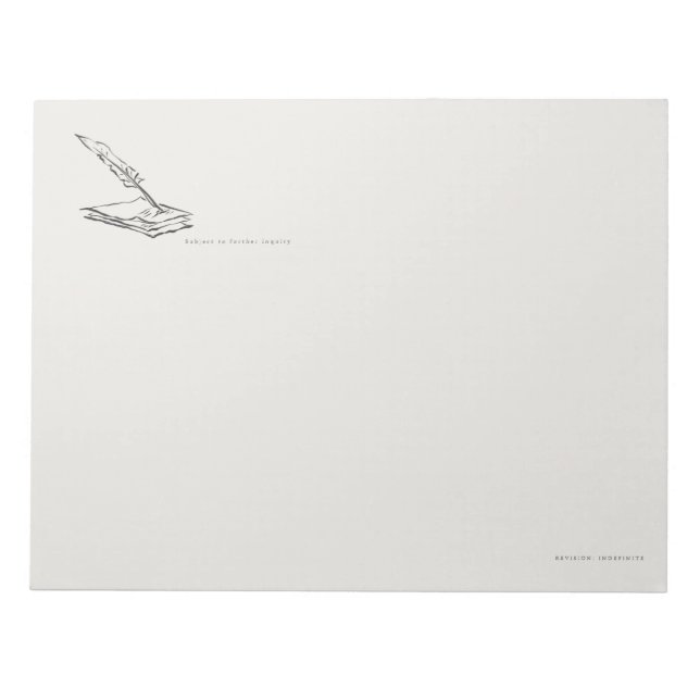 Crow-quilled page- Regency Correspondence Notizblock (Vorderseite)