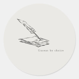 Crow-quilled page- Regency Correspondence Runder Aufkleber