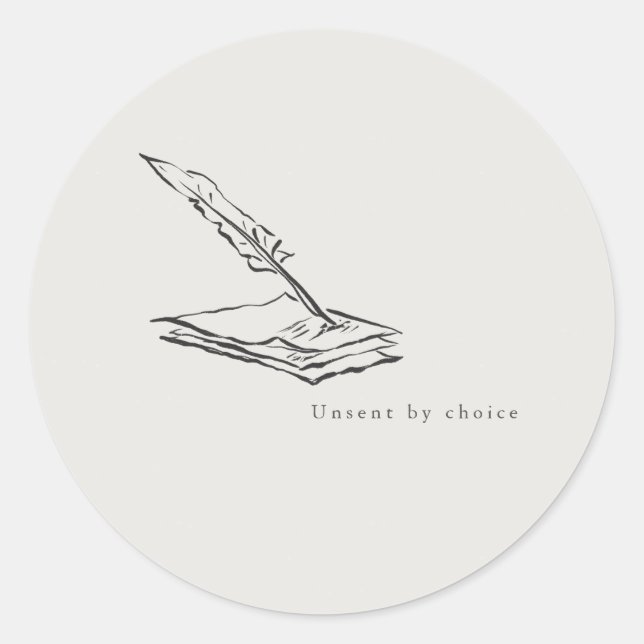 Crow-quilled page- Regency Correspondence Runder Aufkleber (Vorderseite)