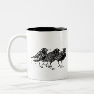 Crow, Raven Birds Zweifarbige Tasse