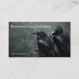 Crow Raven Business Card Visitenkarte