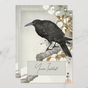 Crow Raven Koson Japanese Bird Einladung