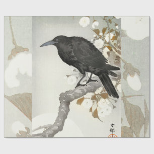 Crow Raven Koson Japanese Bird Geschenkpapier