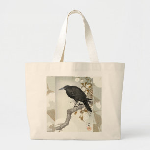 Crow Raven Koson Japanese Bird Jumbo Stoffbeutel