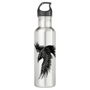 Crow Raven Norge Viking Symbol Edelstahlflasche