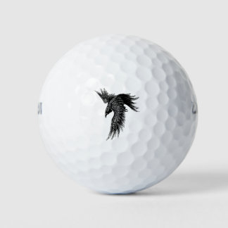 Crow Raven Norse Viking Symbol Golfball