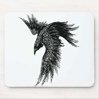 Crow Raven Norse Viking Symbol Mousepad
