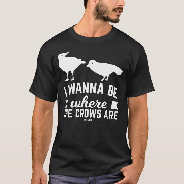 Crow Raven Sperling-Aberglaube T-Shirt (Vorderseite)