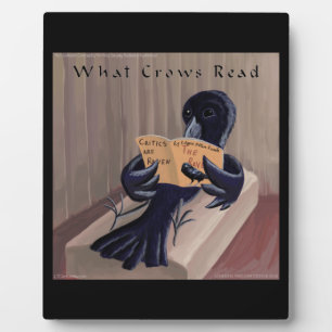 Crow Reading the Raven Funny Fotoplatte
