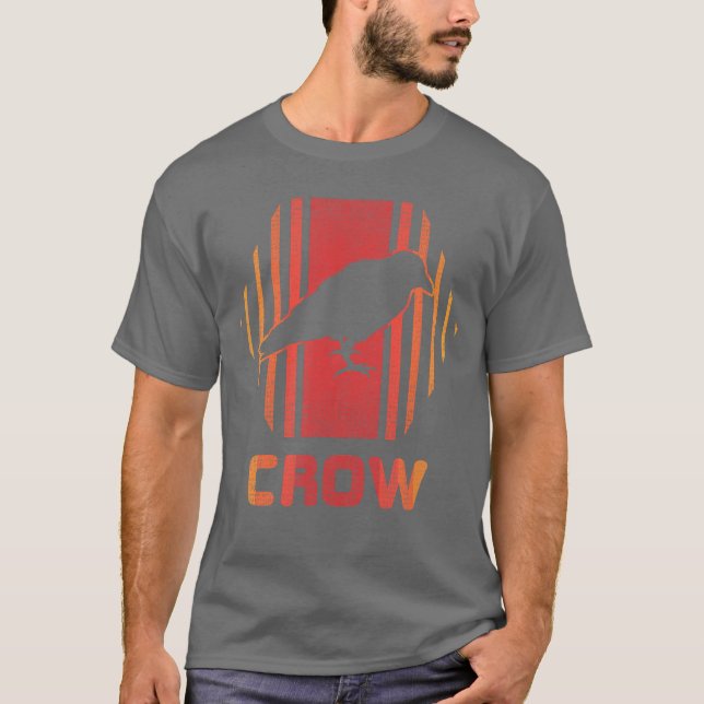 Crow Retro Vintag 80er Style Geschenk T-Shirt (Vorderseite)