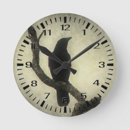 Crow Runde Wanduhr